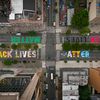 Videos: Drone Footage Captures Black Lives Matter Street Murals Across NYC